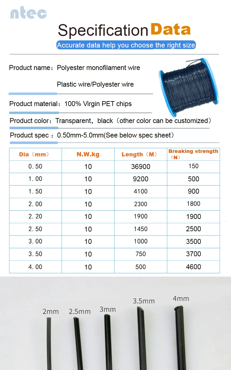 Pet Agriculture Plastic Wire Polyester Wire Trellis Support Line 2.5mm 3.0mm